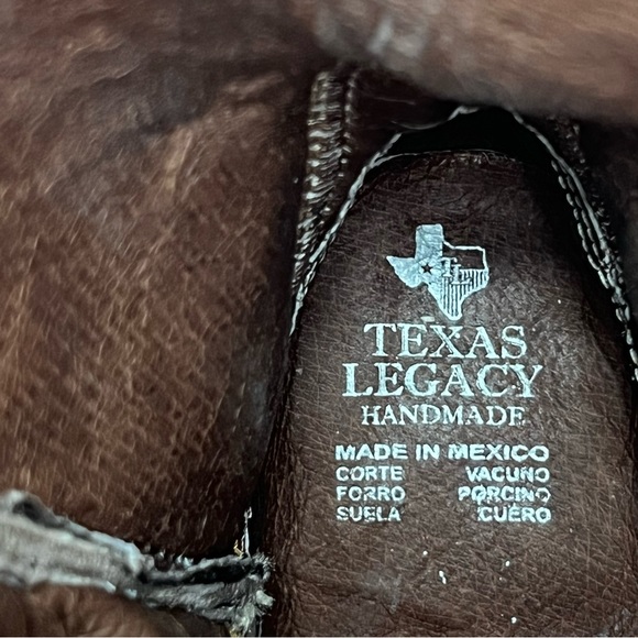 Texas Legacy Cowboy Pro Handmade Leather Western Boots M5.5/W8 (9 1/3”) - Picture 7 of 8